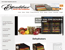 Tablet Screenshot of excaliburdehydrator.co.nz